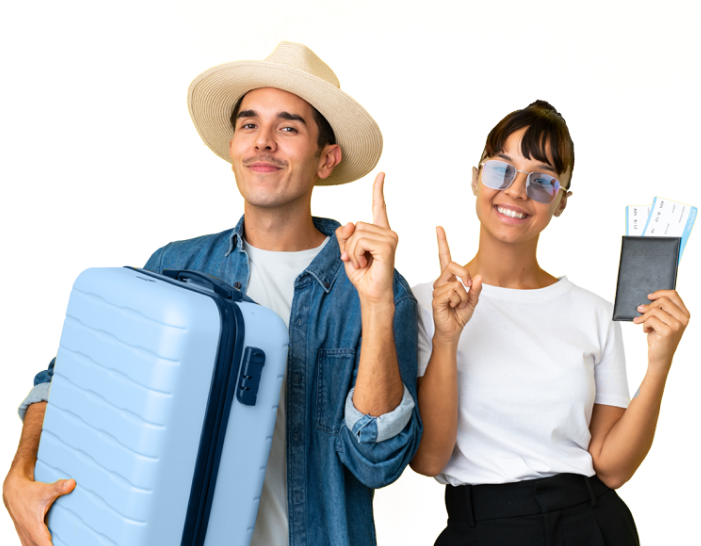 A couple using iVisa Plus